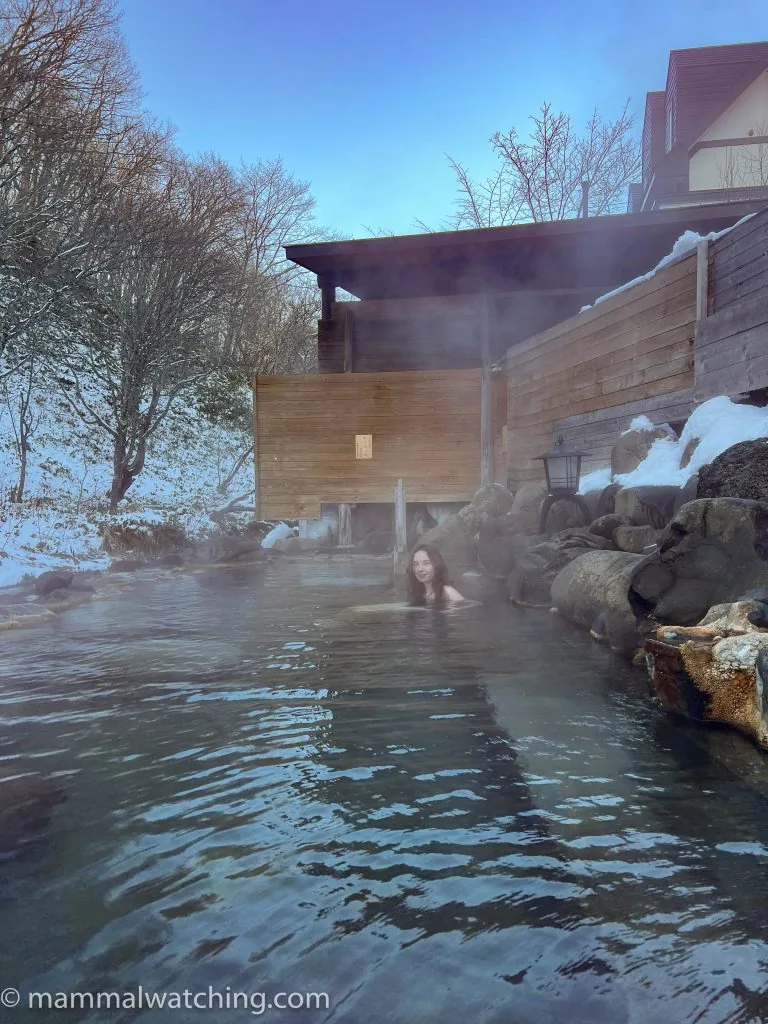 The onsen pool at Yoroushi